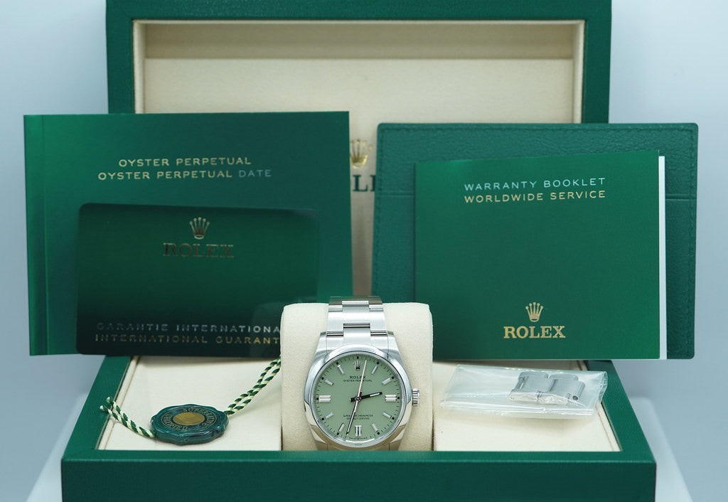 BRAND NEW Rolex 126000 OYSTER PERPETUAL 36 PISTACHIO DIAL 2025 FULL SET