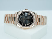 Rolex 228235 DAY DATE 40 ROSE GOLD OMBRE ROMAN DIAL 2025 WARRANTY FULL SET thumbnail 2