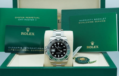 BRAND NEW Rolex 126720VTNR GMT MASTER 2 SPRITE GREEN BLACK BEZEL OYSTER BAND 2025 FULL SET