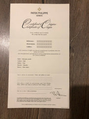 Patek Philippe Certificate of Origin Guarantee thumbnail 1