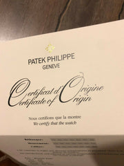 Patek Philippe Certificate of Origin Guarantee thumbnail 2