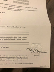 Patek Philippe Certificate of Origin Guarantee thumbnail 4